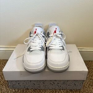 Air Jordan 4 White, Grey, & Red